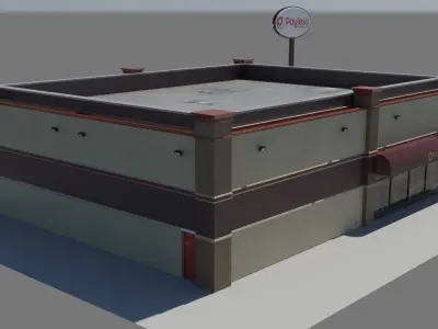 Payless Shoe Store Low-poly 3D model
