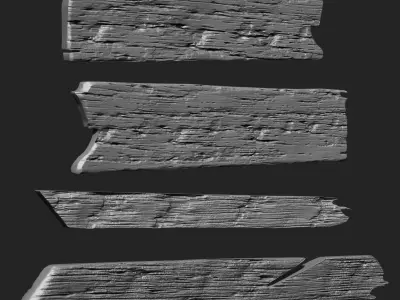 Wooden Plank IMM Brush Pack 30 in One Vol4 3D model