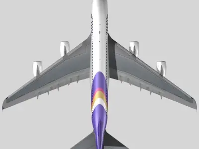Airbus A-380 Thai International Airways 3D model