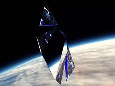 Light Luxury Reconnaissance-exploration spacecraft Diamond Blade Low-poly 3D model