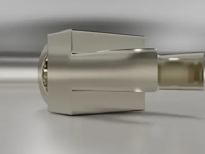 Latch stainless steel toilet seat 3D model