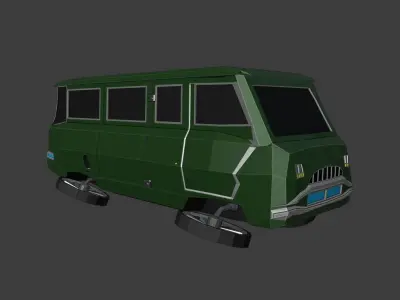 CyberDrunker hover car Free low-poly 3D model