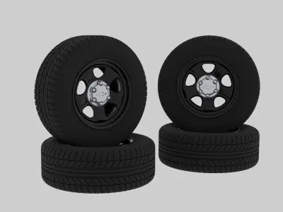 Police Steelies Chevy branded 3D model