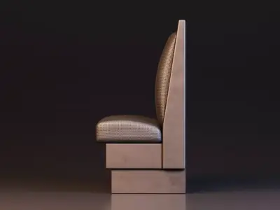 Modern Restaurant Chair with Table Free low-poly 3D model