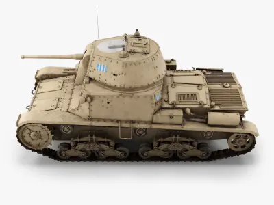 Ansaldo M15 42 Italian Tank 3D model