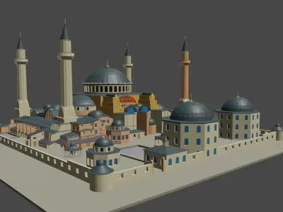 Hagia Sophia Ayasofya Turkey - 3D model Low-poly 3D model