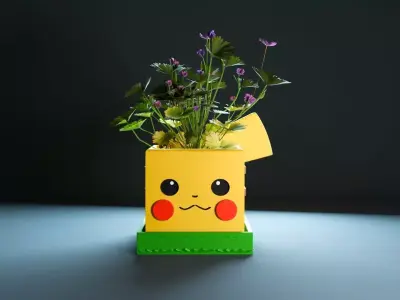 Maceta pokemon Pikachu- pokemon Pikachu flowerpot  3D print model