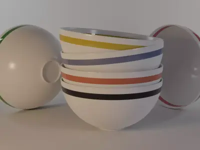 Bowl coup stoneware or porcelain Free 3D model