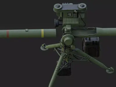 BGM 71 Tow Low-poly 3D model