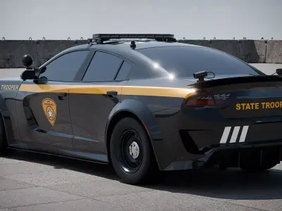 Dodge Charger Highway Patrol Car 3D model