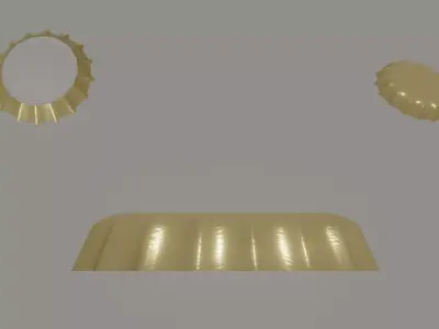 Bottle Cap Low-poly 3D model