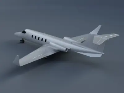 Learjet 28-29 Longhorn private jet CAD model 3D model
