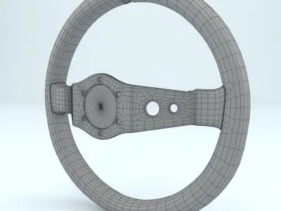 Steering Wheel Sparco R215 Suede Black 3D model