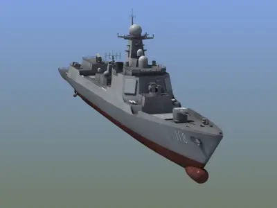 Chinese DDG 052D Destroyer 3D model