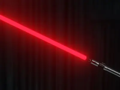 Darth Vader lightsaber Low-poly 3D model