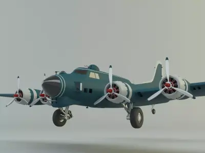 Boeing B-17 historic fighter jet 3D model
