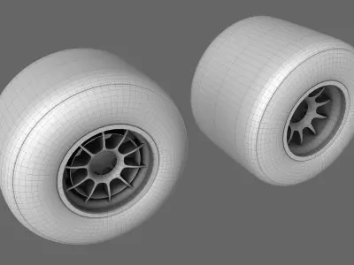 F1 2017 Tire Rim Collection Free low-poly 3D model
