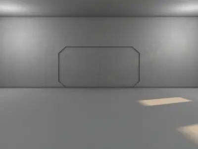 Sci Fi Warehouse Low-poly 3D model 3