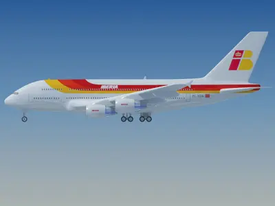 Airbus A380 Iberia 3D model