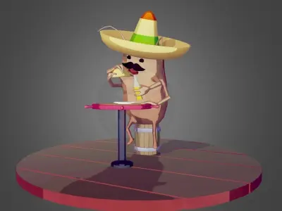 La Cucaracha Low-poly 3D model
