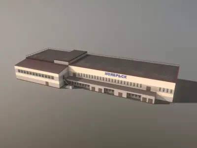 Airport Terminal USRO Terminal-01 Low-poly 3D model