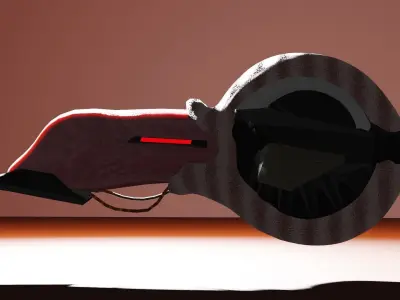 Flying snail giant mecha Low-poly 3D model