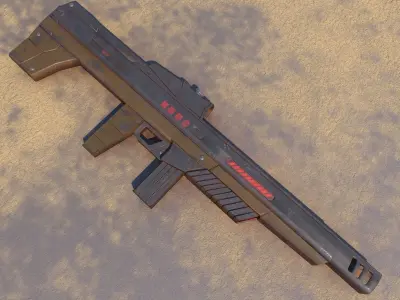 Space soldier set Low-poly 3D model