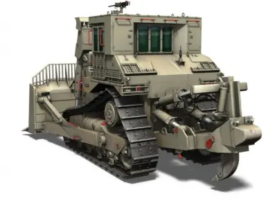Armored D9R Bulldozer Doobi 3D model