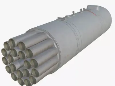 B8B20 Helicopter Unguided Rocket Pod Game Ready Model PBR  Low-poly 3D model