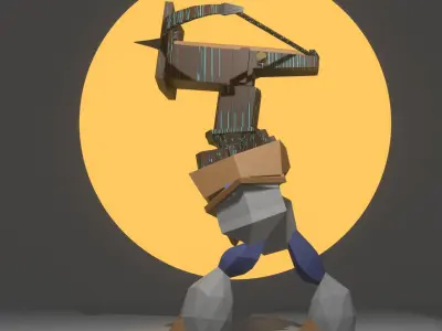 Fantasy Ballista Creature Low-poly 3D model