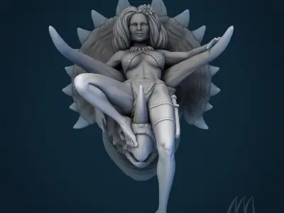 Cavewoman Key Holder 3D print model