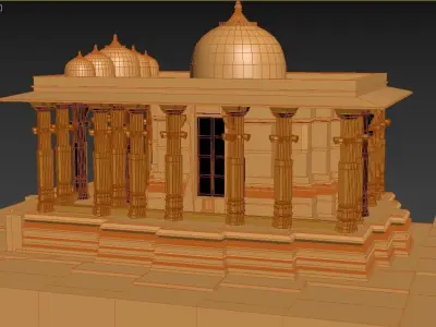 SHIVA TEMPLE 3D MODEL - INDIA RAJASTHAN 3D model