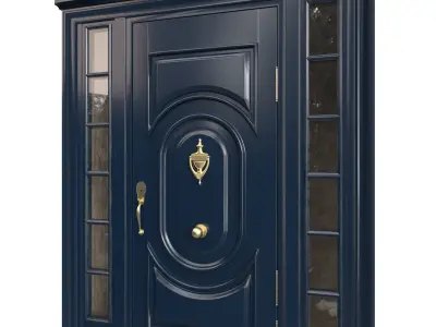 Entrance classic door 113 3D model