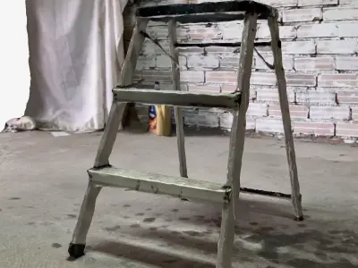 Ladder in Garage 3D print model