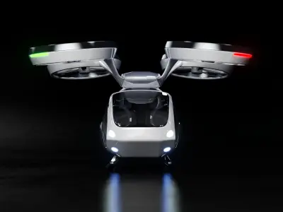 Passenger quadcopter concept 3D model