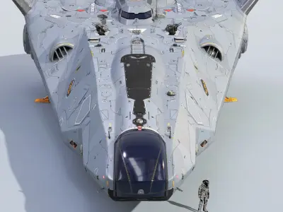 Sci-fi Corvette Greyhound 3D model