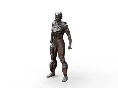 Sci Fi Futuristic Pilot Female Character 3D print model