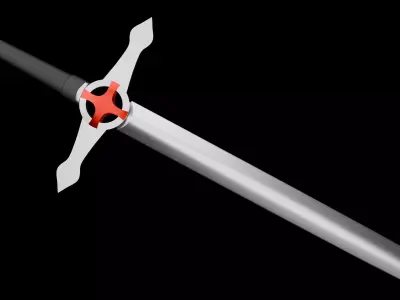 Templar Sword - Medieval Sword Low-poly 3D model