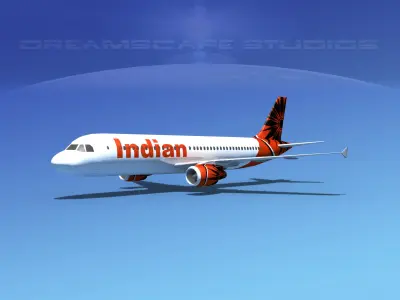 Airbus A320 LP Air India Low-poly 3D model