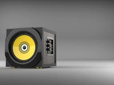Desktop speaker V2 3D model