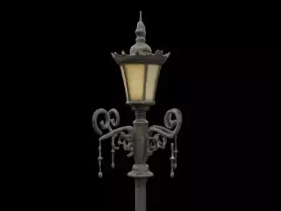 MEDIEVAL LIGHT POST Low-poly 3D model