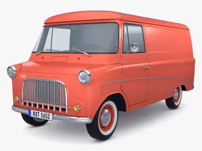 Old Cargo Van Generic M 1 3D model