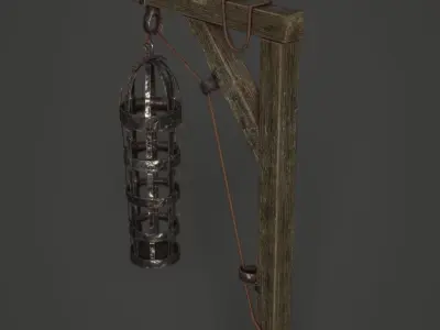 Gibbet Cage Low-poly 3D model