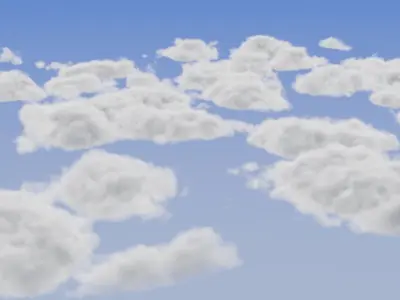 Clouds island with above it 3D model