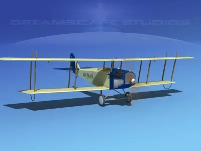 Curtiss JN-2 Jenny V09 Air Mail 3D model