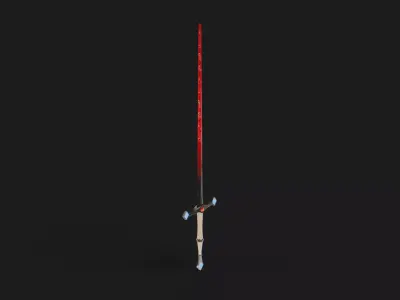 Futuristic Energy Longsword v2 Low-poly 3D model