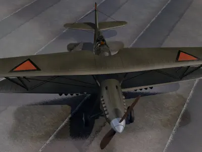 Fokker CX - Dutch 3D model