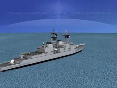 Spruance Class DD980 USS Moosburger 3D model