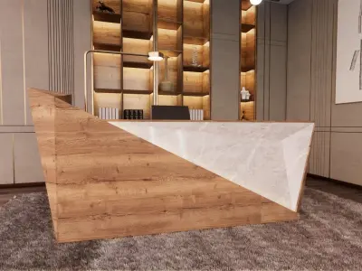 Reception Table Low-poly 3D model