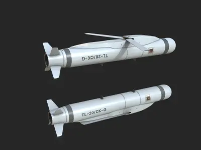 TL-20 TL20 glide bomb Low-poly 3D model